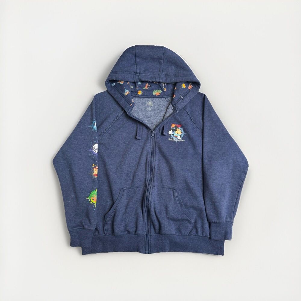Disney Parks Walt Disney World Full Zip Jacket Animal Magic Epcot Women's sz XL